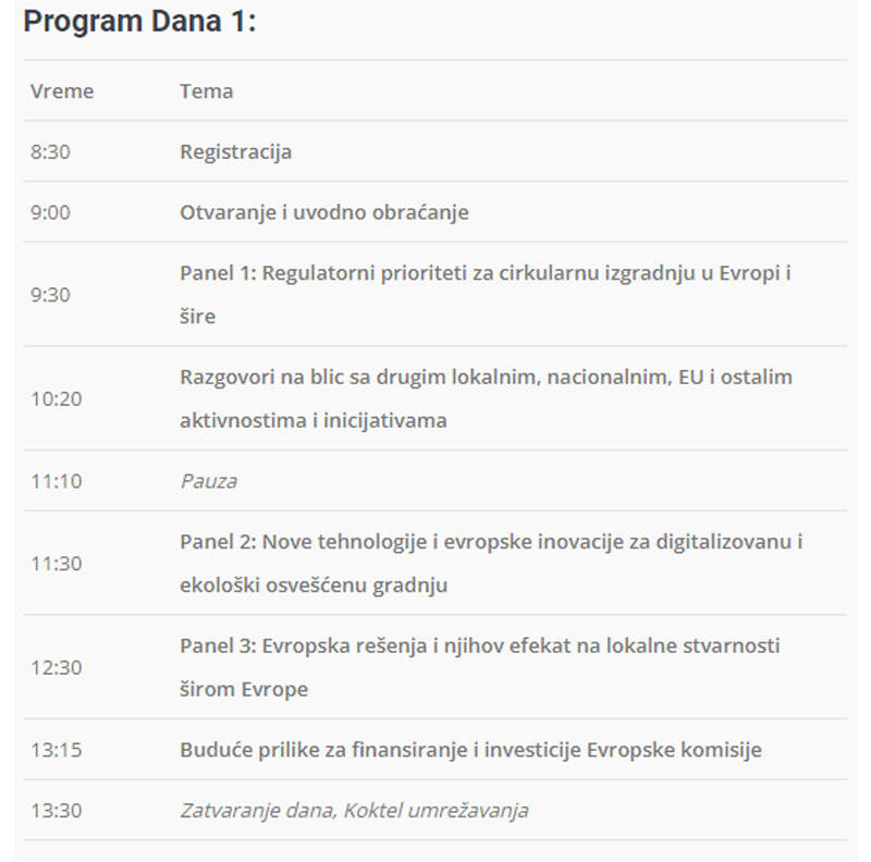 Program dana jedan