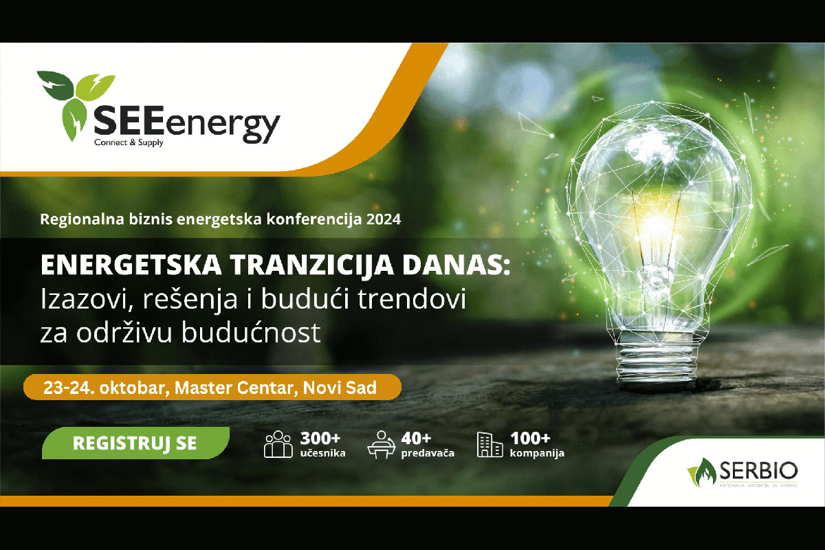 Poziv na SEE ENERGY 2024 konferenciju: Energetska tranzicija za budućnost, baner