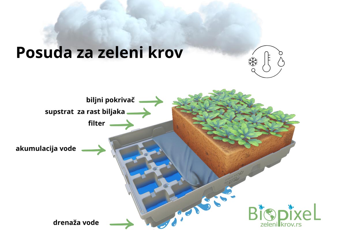 Zeleni krovovi nove generacije, posuda za zeleni krov / foto: BioPixel