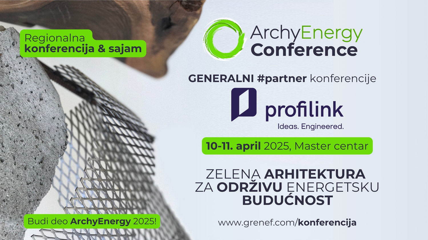 Generalni partner Profilink Stručne konferencije i sajma ArchyEnergy 2025